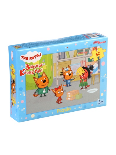 Пазл «Три кота. Зимние каникулы», 60 элементов