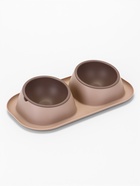 Миска для животных Дубль Мини  0,2 л , Soft-touch,каппучино - фото 52333398
