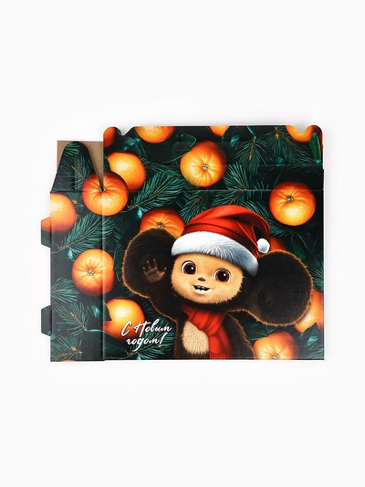Коробка подарочная «Яркого Нового года!», Чебурашка, 33.5×27.5×7.5 см