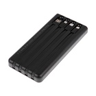 УЦЕНКА Внешний аккумулятор 485, 10000 мАч, кабели Type-C/Lightning/MicroUSB, фонарь, чёрный - Фото 4