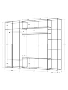 Гостиная «Норден», 2450×530×2000 мм, цвет дуб крафт белый - Фото 2