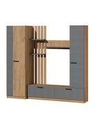 Гостиная «Юджи», 2300×470×2100 мм, цвет дуб крафт золотой/графит - фото 51699302