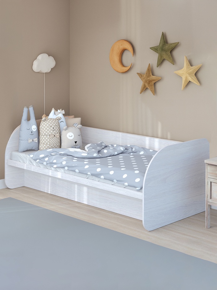 Кровать односпальная «Сказка», с подъёмным механизмом, 2035×950×705 мм, цвет анкор светлый - Фото 1