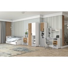 Кровать «Юпитер», 2 спальных места, 2042×837×790 мм, цвет белый/бетонный камень - Фото 3