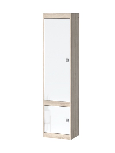 Шкаф – пенал «Галактика», 482×355×2000 мм, цвет дуб сонома/белый глянец