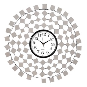 {{photo.Alt || photo.Description || 'УЦЕНКА Часы настенные интерьерные «Зеркальные фигуры», серия: Ажур, дискретный ход, d=70 см, от батарейки 1×АА'}}