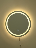 Зеркало интерьерное настенное, с подсветкой, с сенсорной кнопкой, 60×60 см - Фото 2