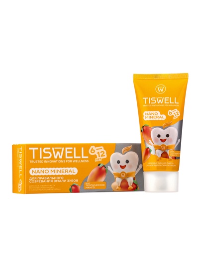 Детская зубная паста реминерализирующая с наногидроксиапатитом, со вкусом манго, 6–12 лет, 60 г