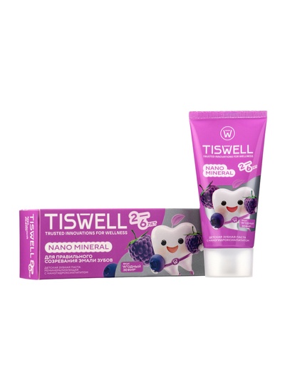 Детская зубная паста реминерализирующая с наногидроксиапатитом, со вкусом ягодного зефира, 2–6 лет, 60 г