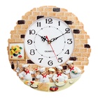 УЦЕНКА Часы настенные, для кухни «Повара», плавный ход, d=17 см, 30.5×30 см 10919802