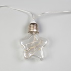 УЦЕНКА НИТЬ ROSA. 3 м, с насад. “Лампочки звездочки” 8 см, IP20, Н.С. LED-80-220V, 8 режимов, БЕЛЫЙ - Фото 4