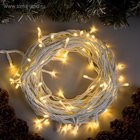 УЦЕНКА Гирлянда «Нить» 10 м, IP44, УМС, белая нить, 100 LED, свечение тёплое белое, 220 В - Фото 5