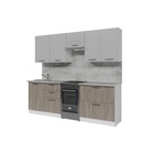 Кухонный гарнитур прямой «Парма мега», 2300 мм, цвет белый/шиншилла серая/джарра - Фото 3
