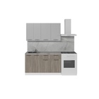 Кухонный гарнитур прямой «Парма медиум», 1400 мм, цвет белый/шиншилла серая/джарра - Фото 4