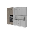 Кухонный гарнитур прямой «Парма экстра», 3000 мм, цвет белый/шиншилла серая/джарра - Фото 3