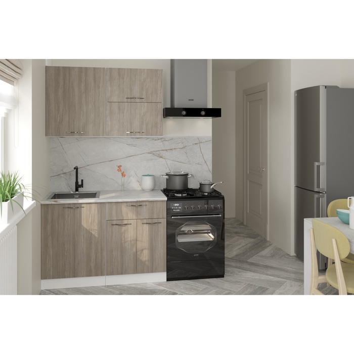 Кухонный гарнитур прямой «Фьюджи лайт 1», 1200 мм, цвет кашемир/джарра/белый - Фото 1