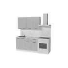 Кухонный гарнитур прямой «Шелли медиум», 1400 мм, цвет шиншилла серая/белый - Фото 3