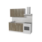 Кухонный гарнитур прямой «Альта медиум», 1400 мм, цвет дуб дарго/белый глянец - Фото 3