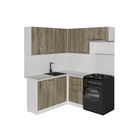 Кухонный гарнитур угловой «Альта мега прайм», 1600×1700 мм, цвет дуб дарго/белый глянец - Фото 3