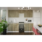 Кухонный гарнитур прямой «Альта мега», 2300 мм, цвет дуб дарго/белый глянец - Фото 1