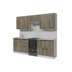 Кухонный гарнитур прямой «Альта мега», 2300 мм, цвет дуб дарго/белый глянец - Фото 3