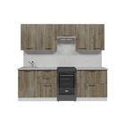 Кухонный гарнитур прямой «Альта мега», 2300 мм, цвет дуб дарго/белый глянец - Фото 4