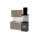 Кухонный гарнитур прямой «Альта лайт», 1200 мм, цвет дуб дарго/белый глянец - Фото 3