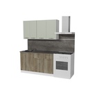 Кухонный гарнитур прямой «Анхель медиум», 1400 мм, цвет дуб дарго/белый/орегано - Фото 3