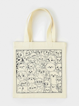 Сумка-шопер, раскраска по номерам «Собачки»