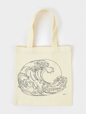 Сумка-шопер, раскраска по номерам «Японская волна»