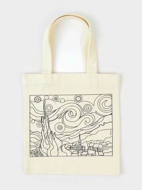 Сумка-шопер, раскраска по номерам «Звёздная ночь»