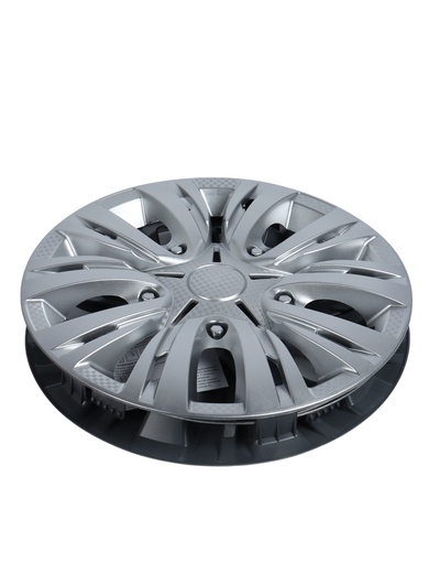 УЦЕНКА Колпаки колесные R14 «ЛИОН», серебристый карбон, набор 4 шт.