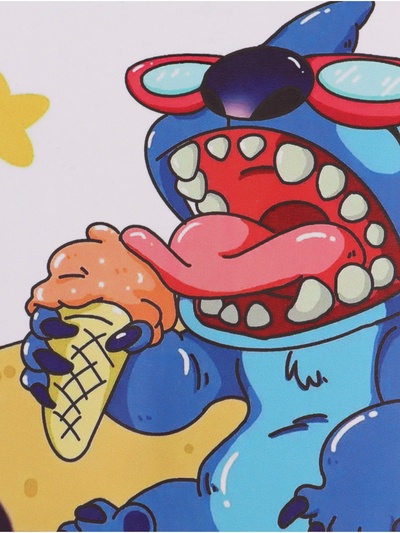 Ежедневник А5, 80 листов, «Стич на пляже»