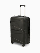 УЦЕНКА Чемодан 28", РР, 50×30×74, отд на молнии, код замок, 4 колеса, черный - Фото 2