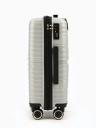 УЦЕНКА Чемодан 20", PP, 38×21×56, отд на молнии, код замок, 4 колеса, св. серый - Фото 3