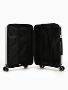 УЦЕНКА Чемодан 20", PP, 38×21×56, отд на молнии, код замок, 4 колеса, св. серый - Фото 7