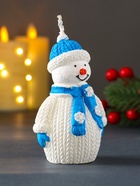 Свеча декоративная «Снеговик», голубой (комплект 2 шт) - фото 53096436