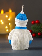 Свеча декоративная «Снеговик», голубой (комплект 2 шт) - фото 53096437