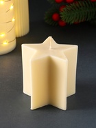 Свеча декоративная «Большая звезда», 75×75×75 мм, белая - Фото 2