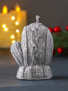 Свеча декоративная «Варежка», лак серебро - Фото 2