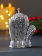 Свеча декоративная «Варежка», лак серебро - Фото 4