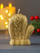 Свеча декоративная «Варежка», лак золото - Фото 4