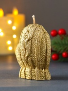 Свеча декоративная «Варежка», лак золото - Фото 5