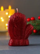 Свеча декоративная «Варежка», лак красный - Фото 4