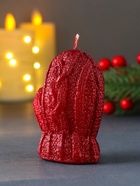 Свеча декоративная «Варежка», лак красный - Фото 5