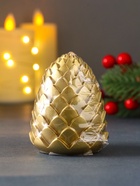 Свеча декоративная «Шишка сканди», 58×70 мм, лак золото - фото 809282848