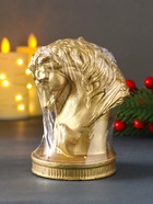 Свеча декоративная «Символ Года: Бюст коня Буцефала», лак, 11.3×7.5×8.5, золото - фото 809282850