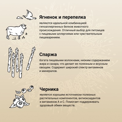 Сухой корм CRAFTIA NATURA для щенков миниатюрных и мелких пород из ягненка с перепелкой 640 г 109