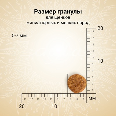 Сухой корм CRAFTIA NATURA для щенков миниатюрных и мелких пород из ягненка с перепелкой 640 г 109