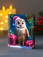 Новогодняя деревянная шкатулка-книга «Сова», для сертификатов, денег, 9.8?8.5?2 см (комплект 2 шт) - фото 53096512